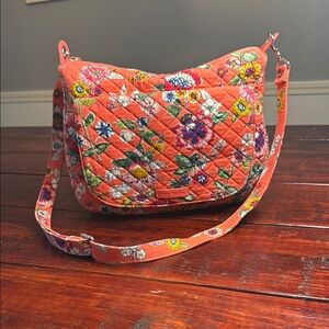 Vera Bradley Floral Quilted Crossbody Bag - Coral